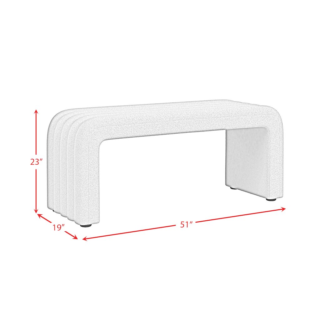 Seqouia Bench With 2 Stools in Ching Cream. Picture 9