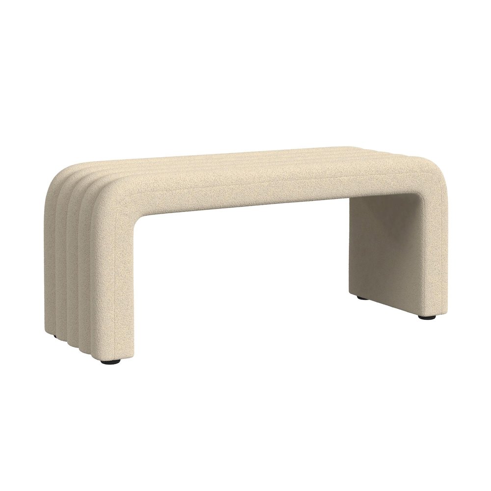Seqouia Bench With 2 Stools in Ching Cream. Picture 2