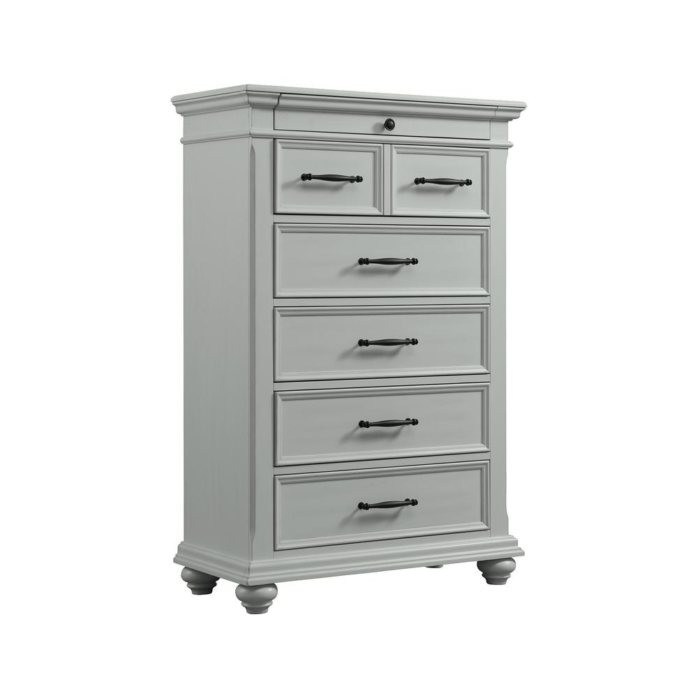 Brooks 6-Drawer Chest in Grey. Picture 1
