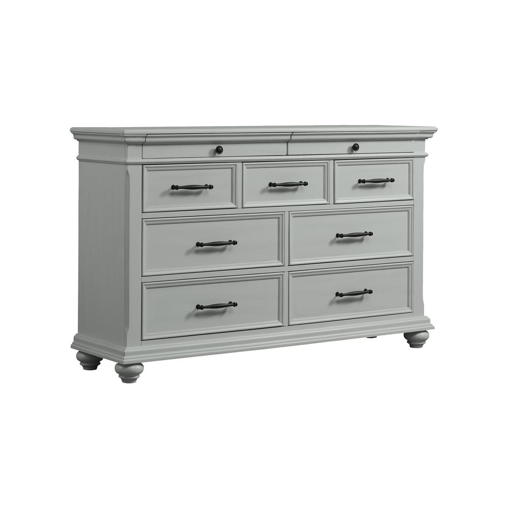Brooks 9-Drawer Dresser in Grey. Picture 1