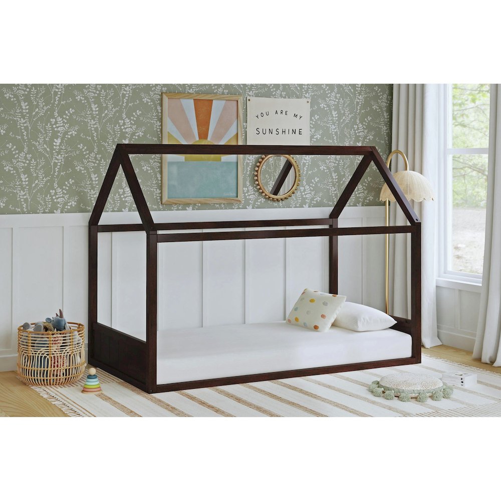 Santino Twin Montessori Bed in Espresso. Picture 1