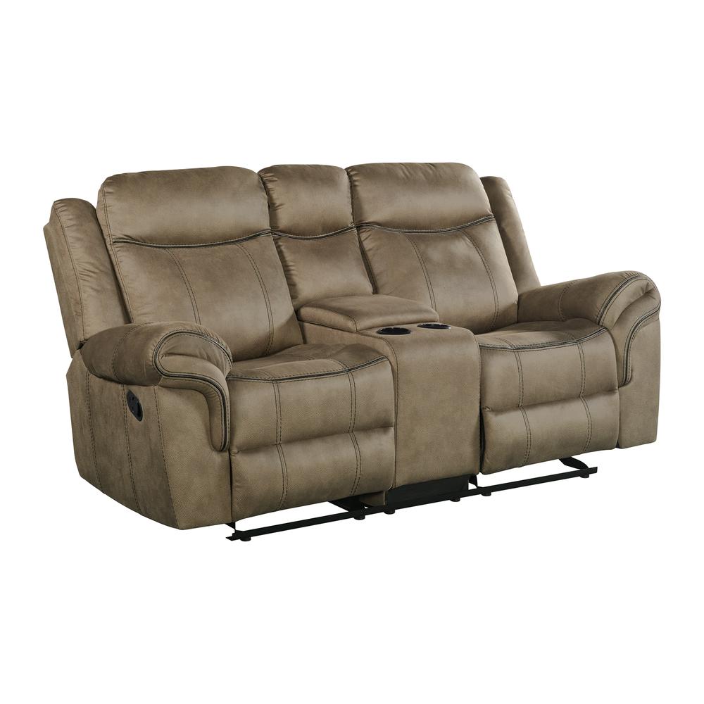 Tasso 2PC Living Room Set in T101 Brown-Sofa & Loveseat. Picture 3