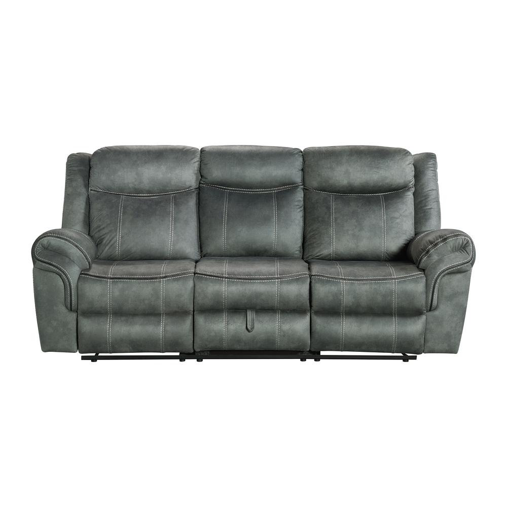 Tasso 2PC Living Room Set in FB367 Charcoal-Sofa & Loveseat. Picture 2