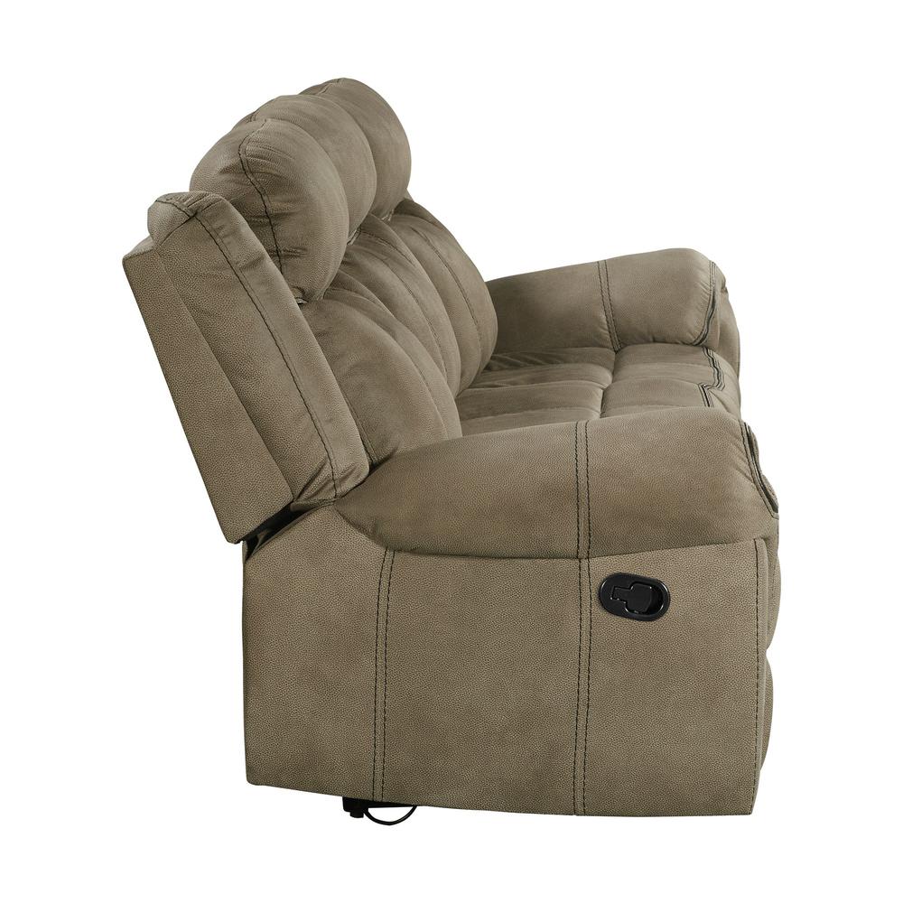 Tasso Motion Sofa with Dropdown in T101 Brown. Picture 3