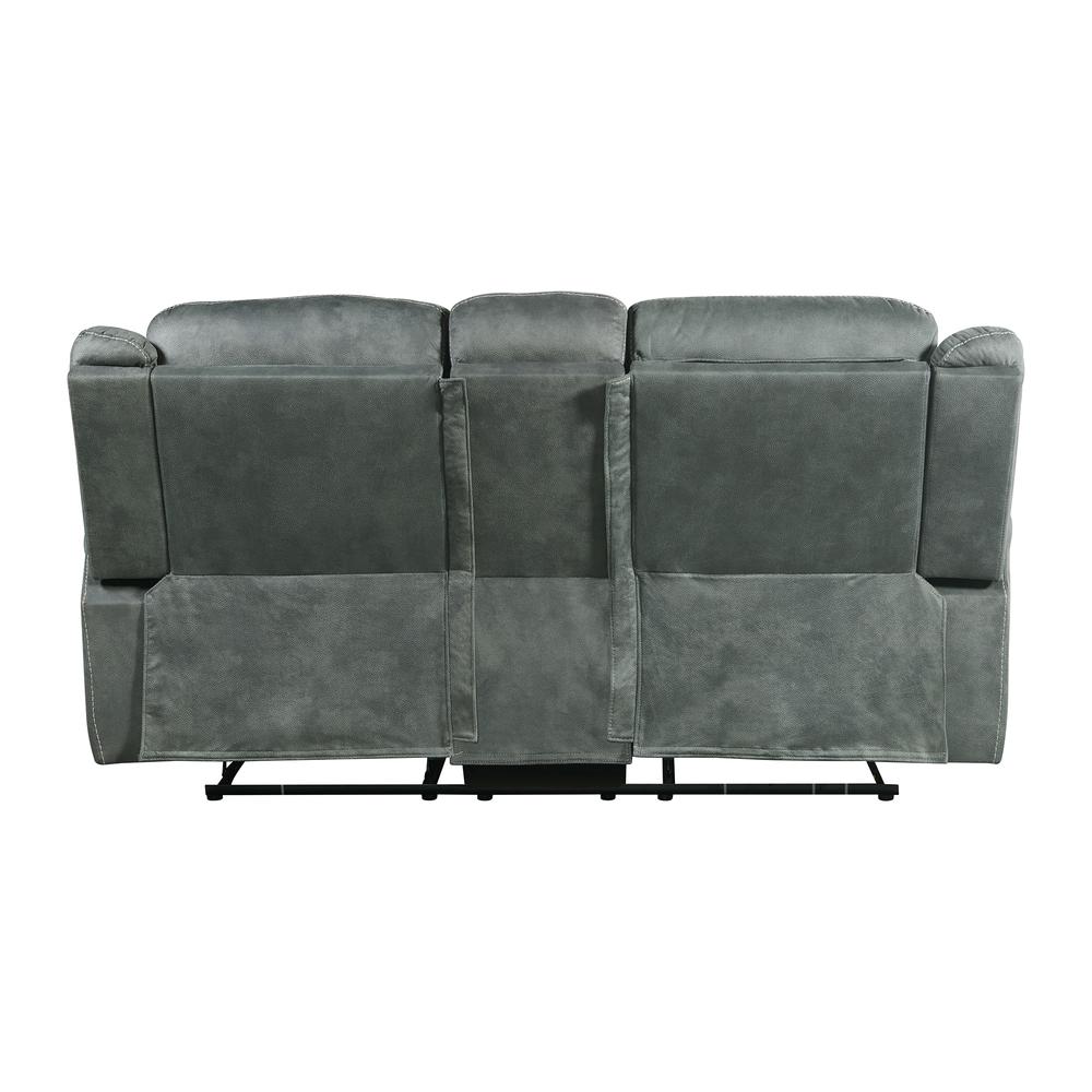 Tasso Motion Loveseat with Console in FB367 Charcoal. Picture 2