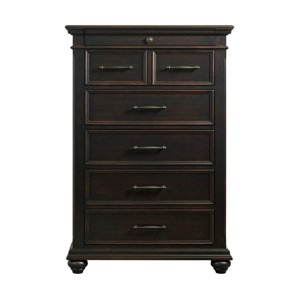 Brooks 6-Drawer Chest in Black. Picture 3