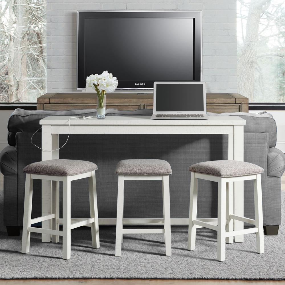 Picket House Furnishings Stanford Multipurpose Bar Table Set in White. Picture 2