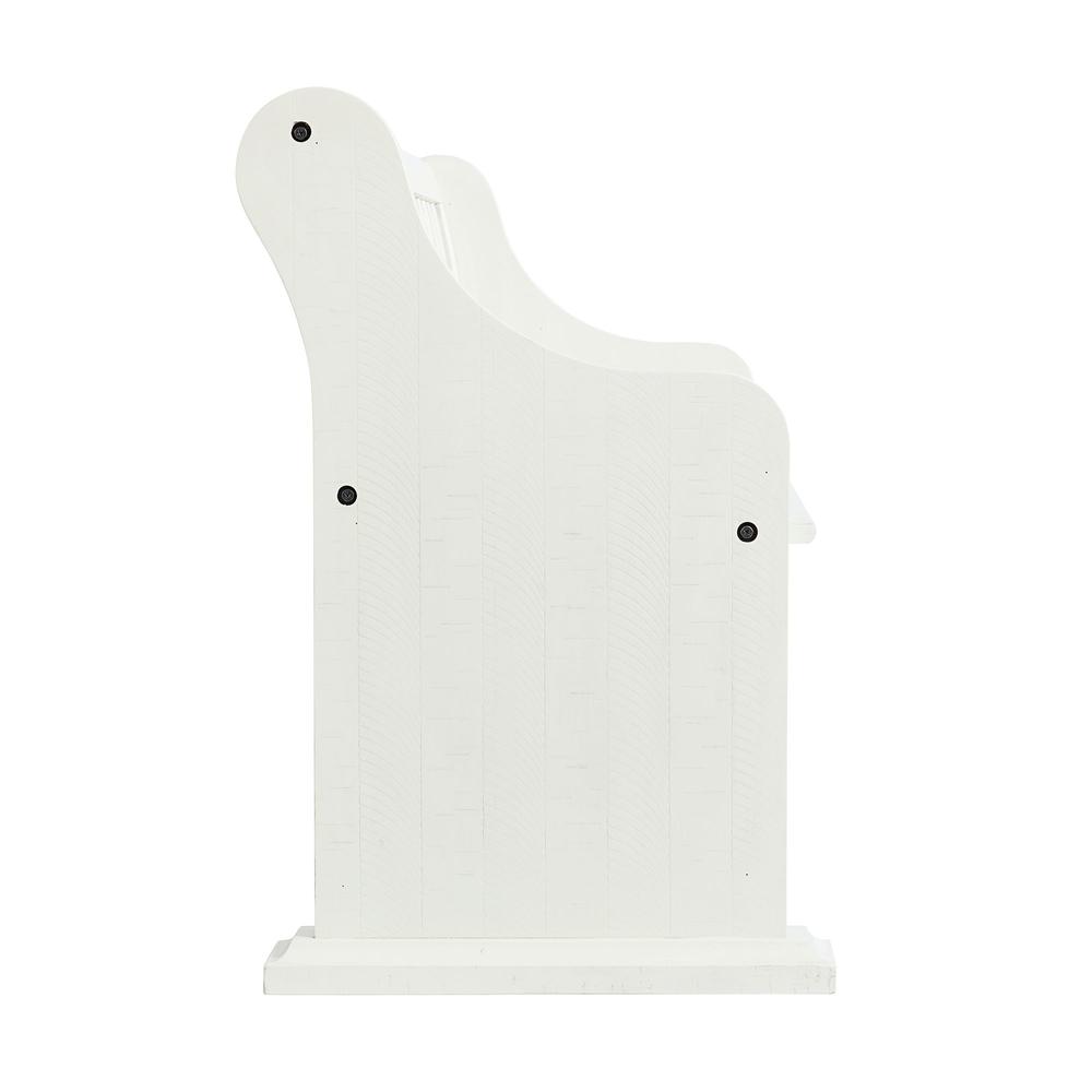 Picket House Furnishings Stanford Pew Bench in White. Picture 6