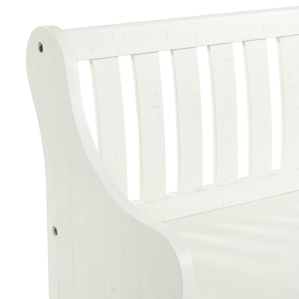 Picket House Furnishings Stanford Pew Bench in White. Picture 8