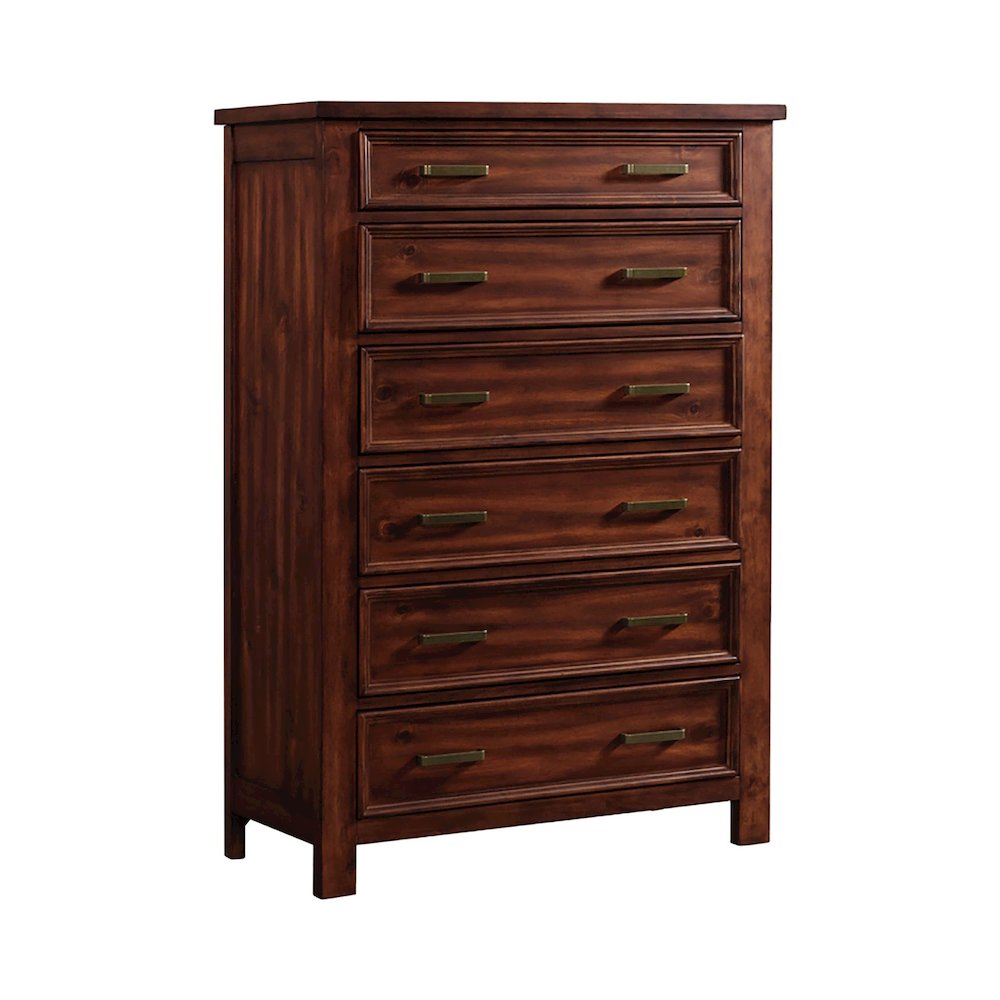 Damen 6-Drawer Chest in Rich Cherry. Picture 2