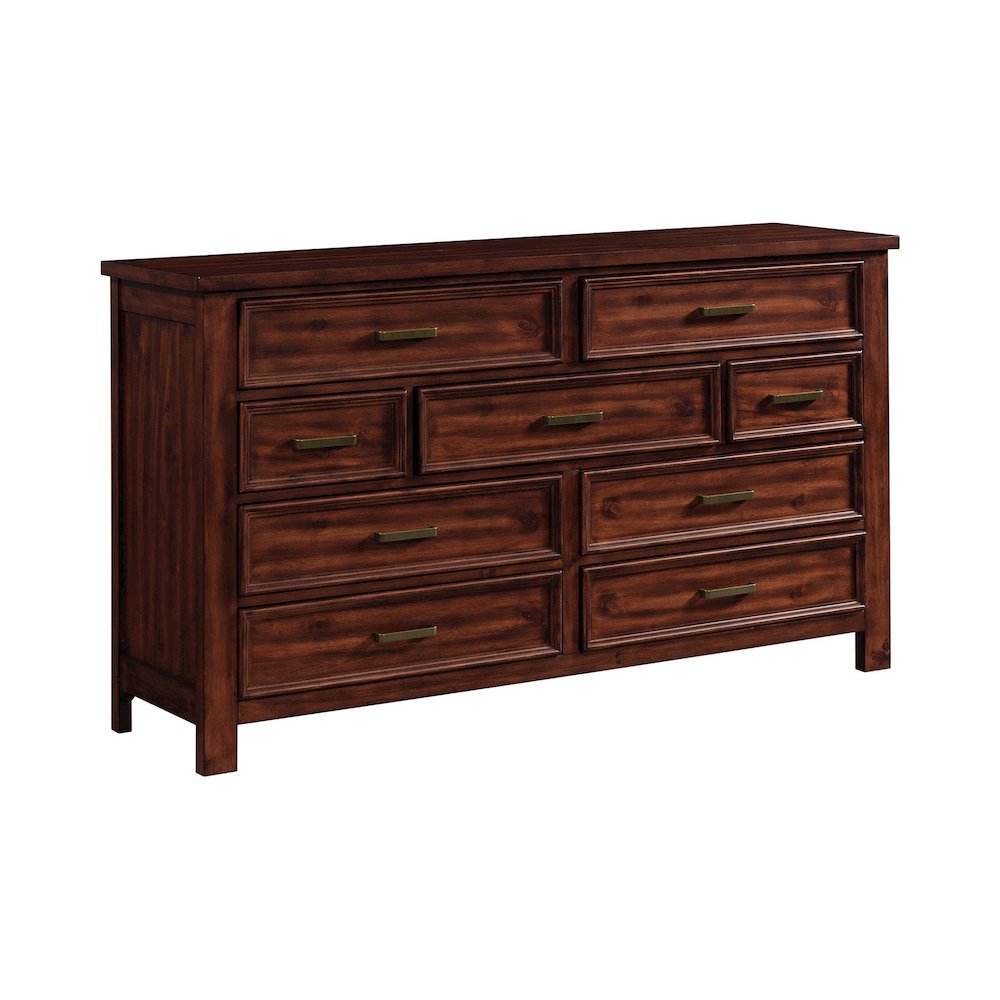 Damen 9-Drawer Dresser in Rich Cherry. Picture 2