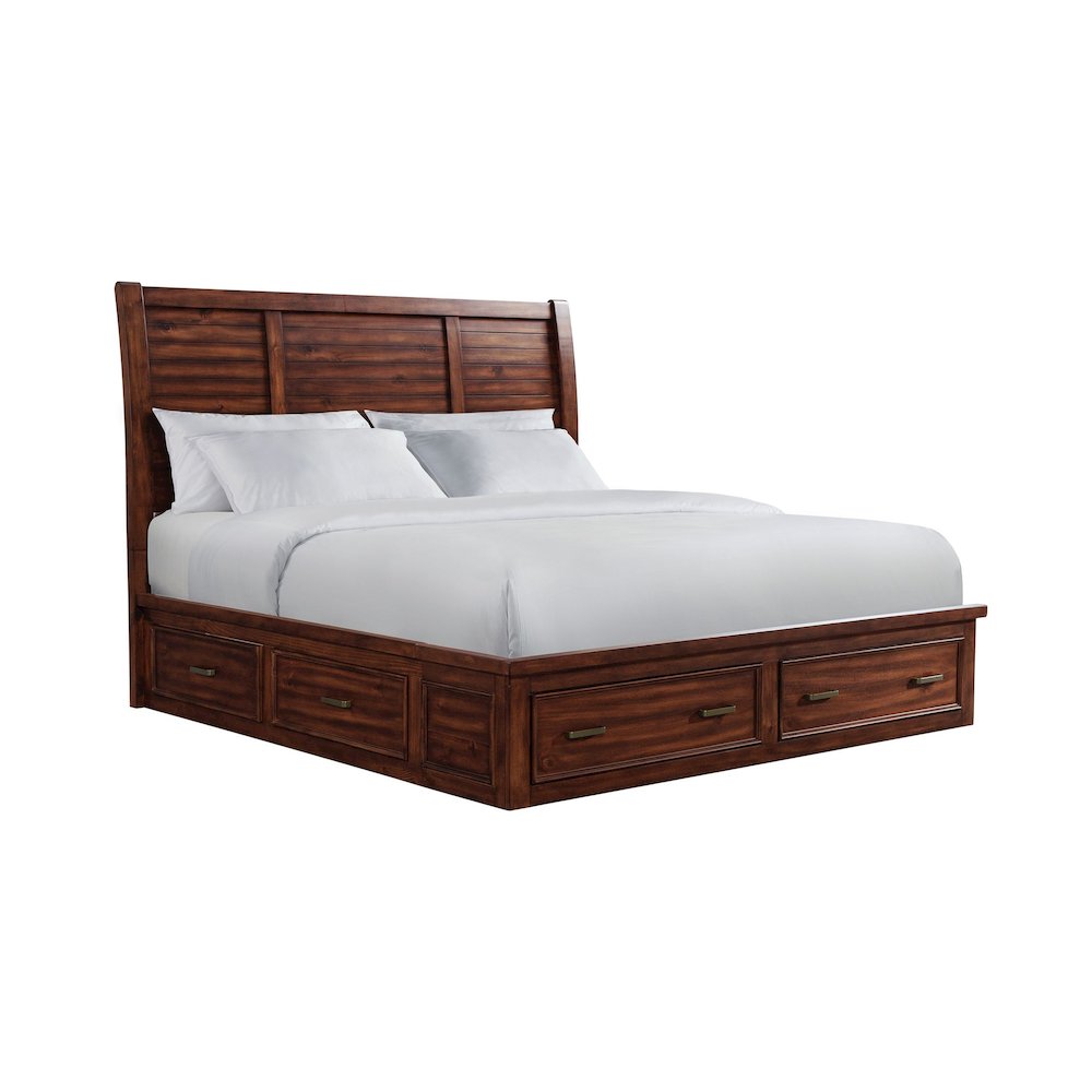 Damen King Storage Bed in Rich Cherry. Picture 2