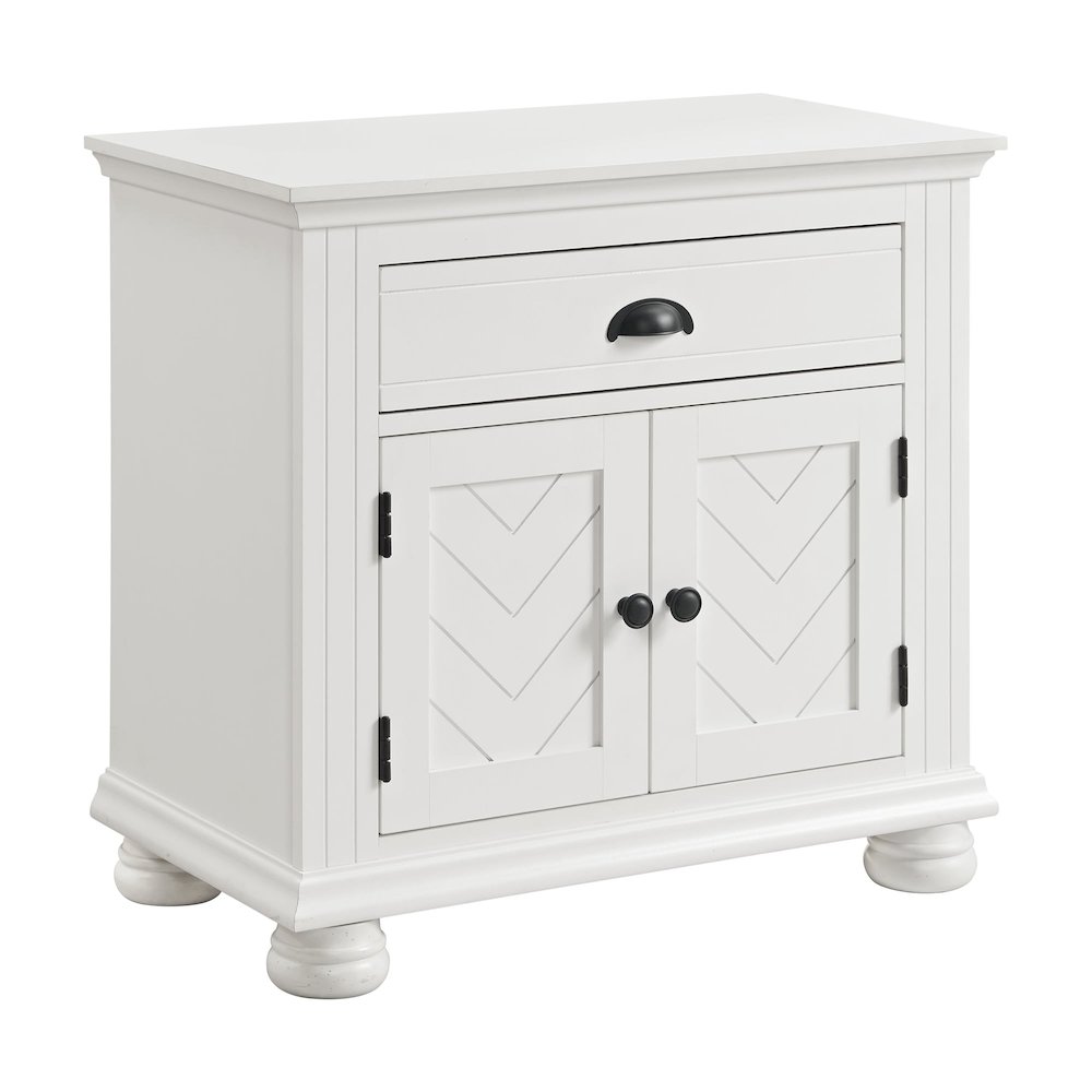 Conaughey  1-Drawer Nightstand in White. Picture 1
