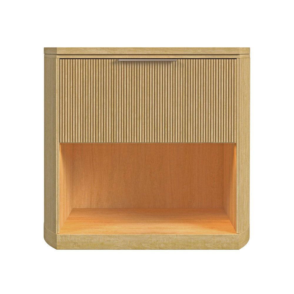 Sutton  1-Drawer Nightstand with Touch Light in Natural LED. Picture 3