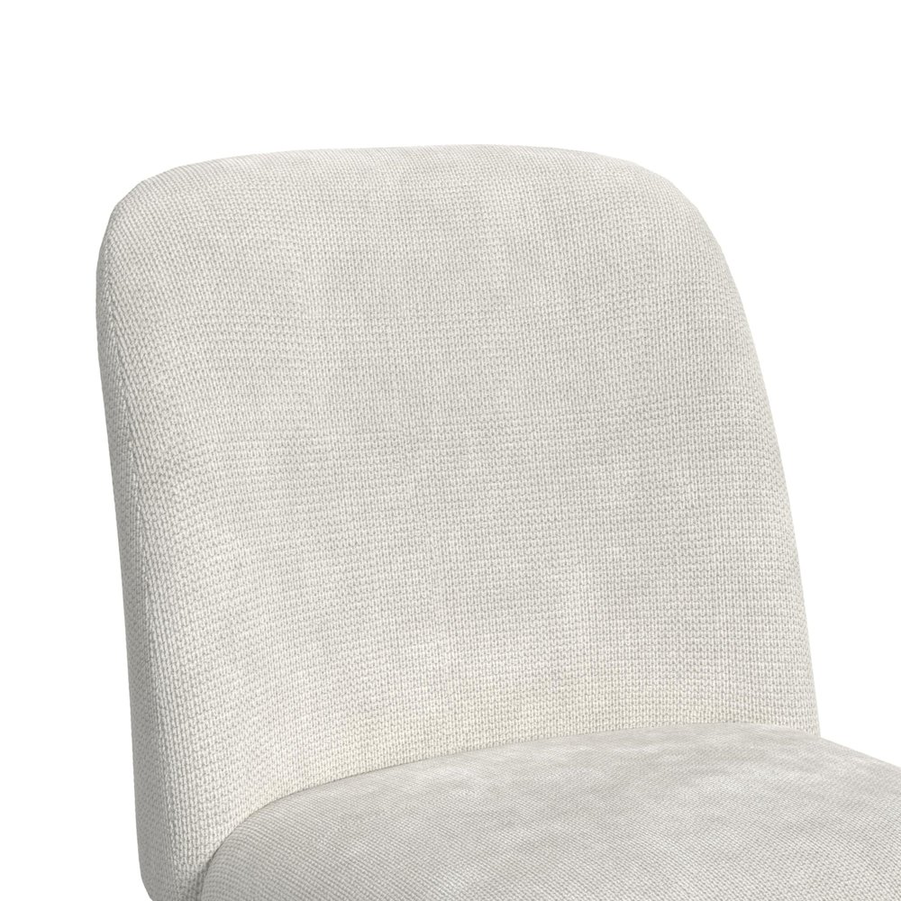 Sutton Dining Side Chair with White Fabric in Natural. Picture 6