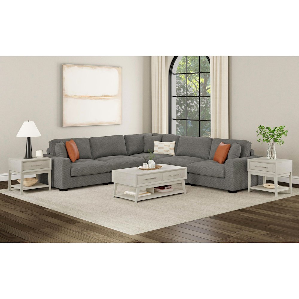 Clare 3PC Occasional Table Set in Almond-Coffee Table & Two End Tables. Picture 2