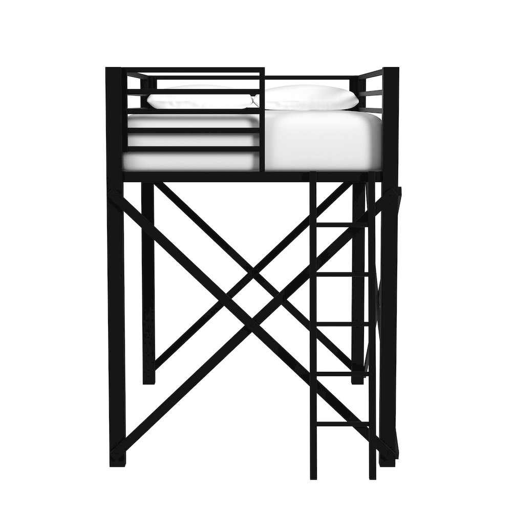 Delilah Full Loft Bunk and Ladder in Black. Picture 3