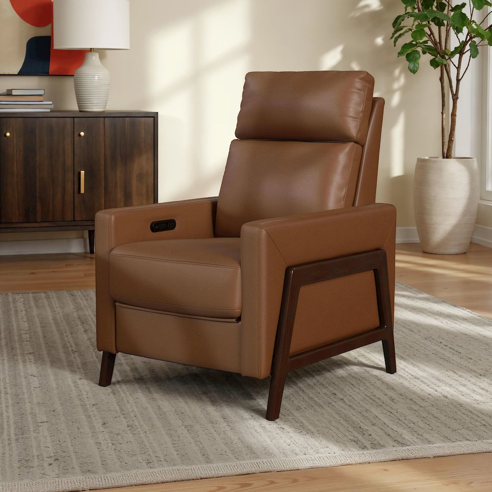 Continental P2 Recliner in Pebble Tan. Picture 8