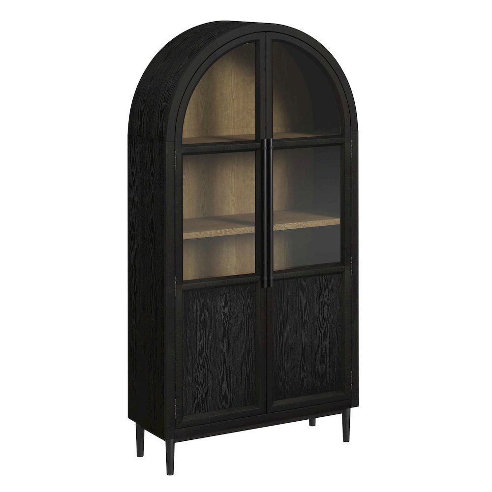 Europa Bookcase in Flat Black. Picture 1
