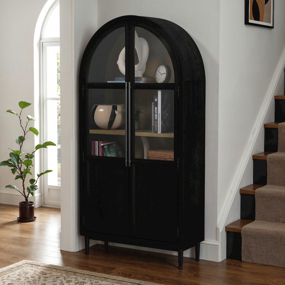 Europa Bookcase in Flat Black. Picture 2