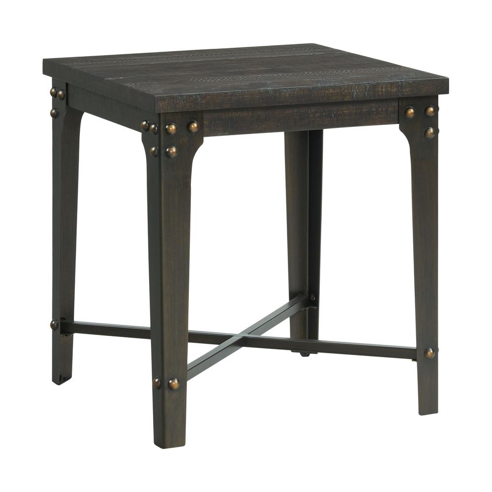 Cera Square End Table with USB. Picture 1