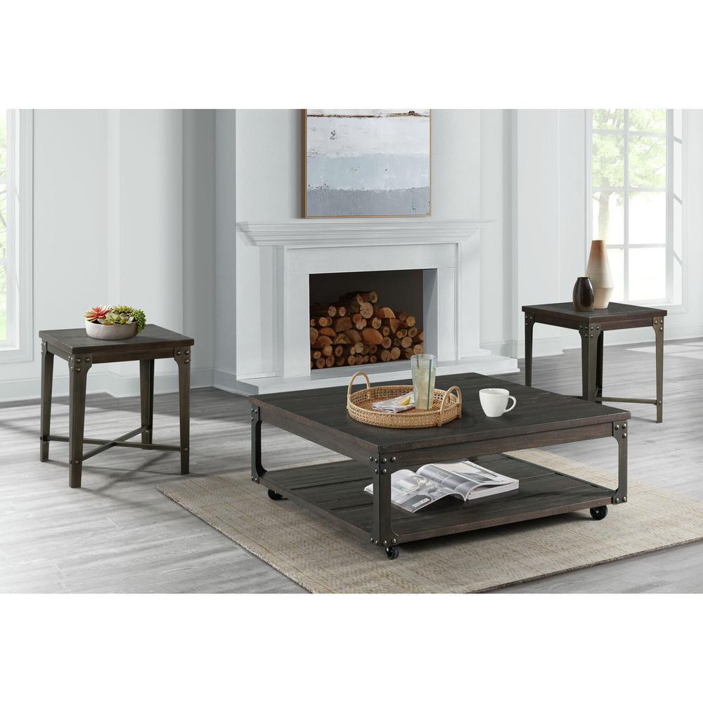 Cera Square End Table with USB. Picture 2