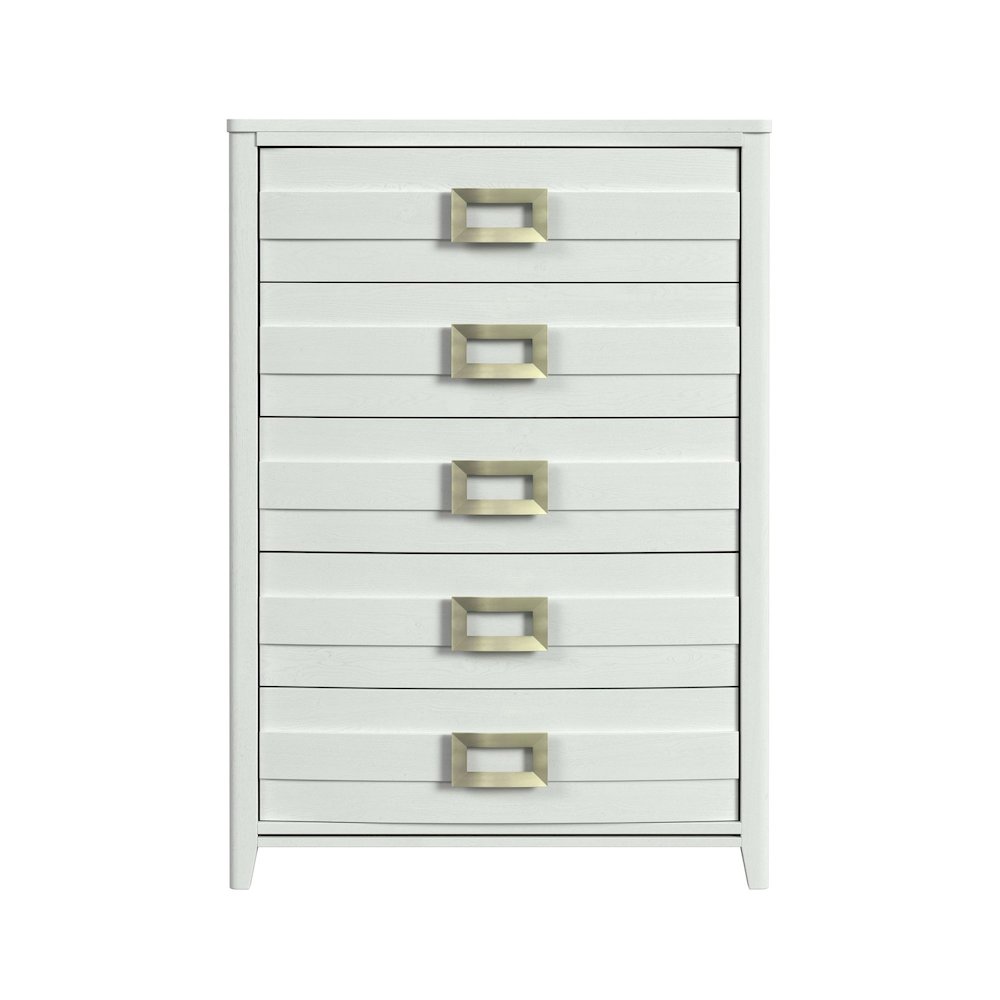 Chett 5-Drawer Chest in White. Picture 4
