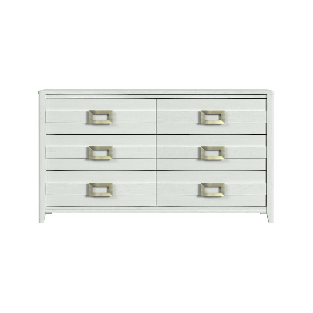 Chett 6-Drawer Dresser in White. Picture 4
