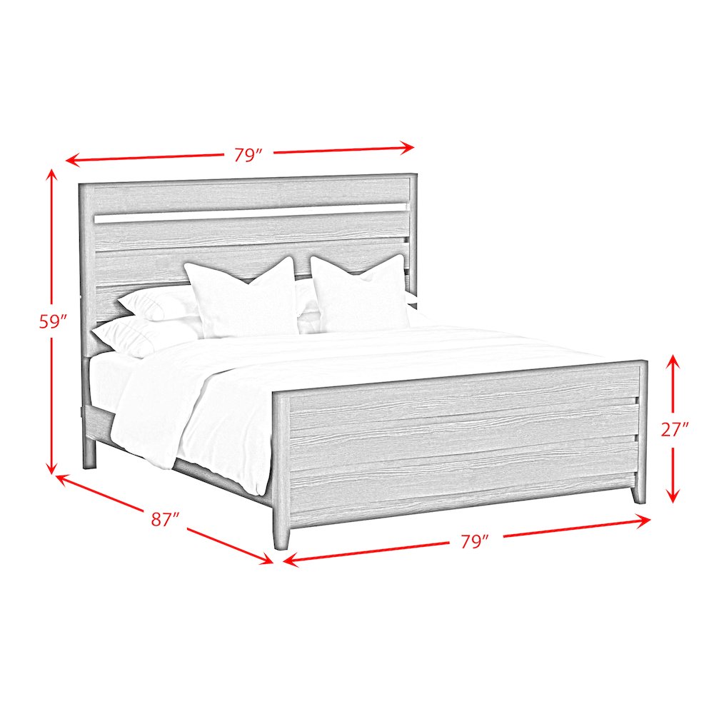 Chett King Bed with LED in White. Picture 7