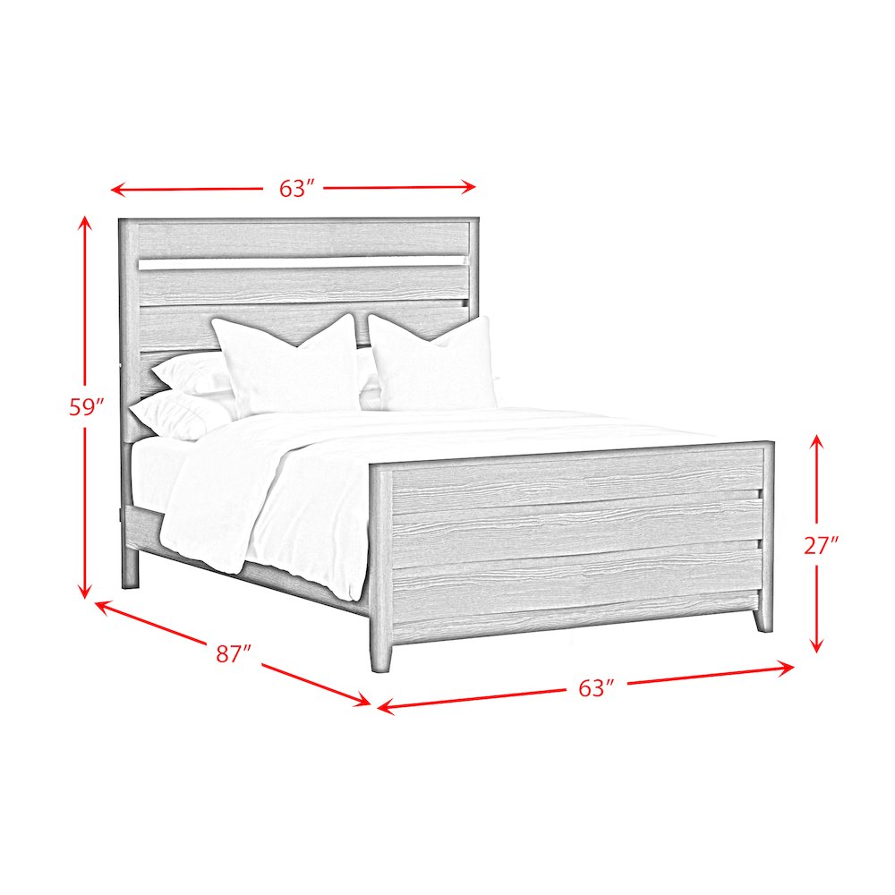 Chett Queen Bed with LED in White. Picture 7