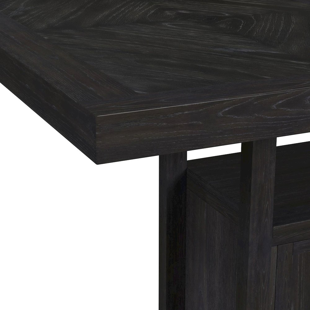 Transcend 7PC Counter Height Dining Set in Charcoal-Table and Six Chairs. Picture 5