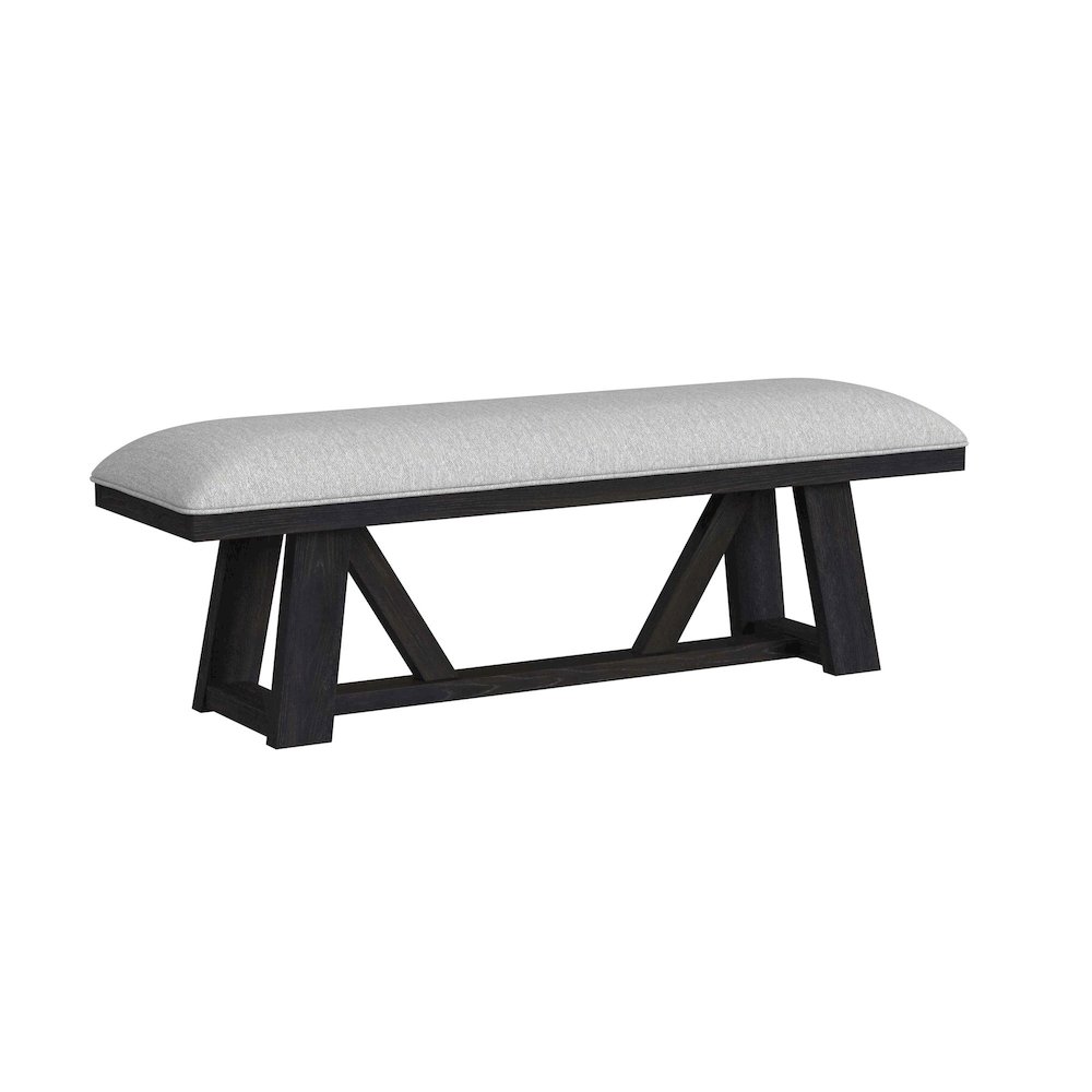 Pinnacle 6PC Standard Height Dining Set in Charcoal-Table, Four Chairs & Bench. Picture 3