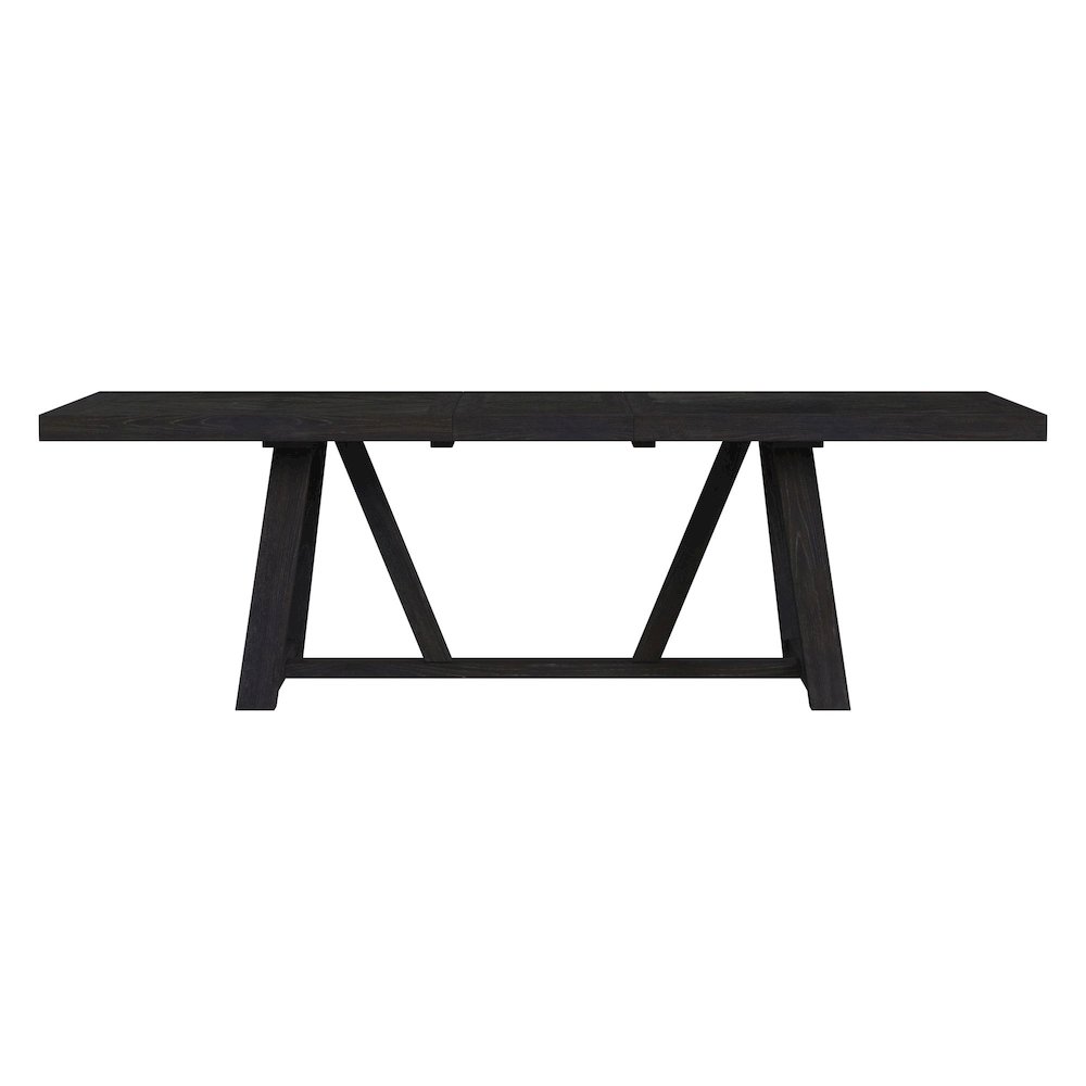 Pinnacle Dining Table with 22" Leaf in Charcoal. Picture 2