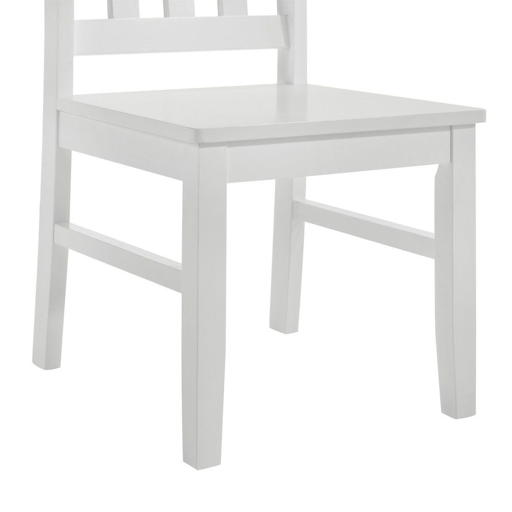 Daniel 5PC Dining Set with Table and 4 Chairs in White. Picture 9