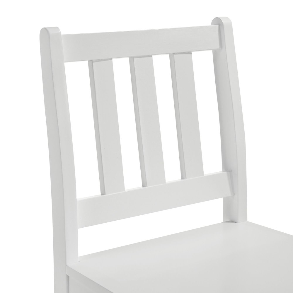 Daniel 5PC Dining Set with Table and 4 Chairs in White. Picture 8