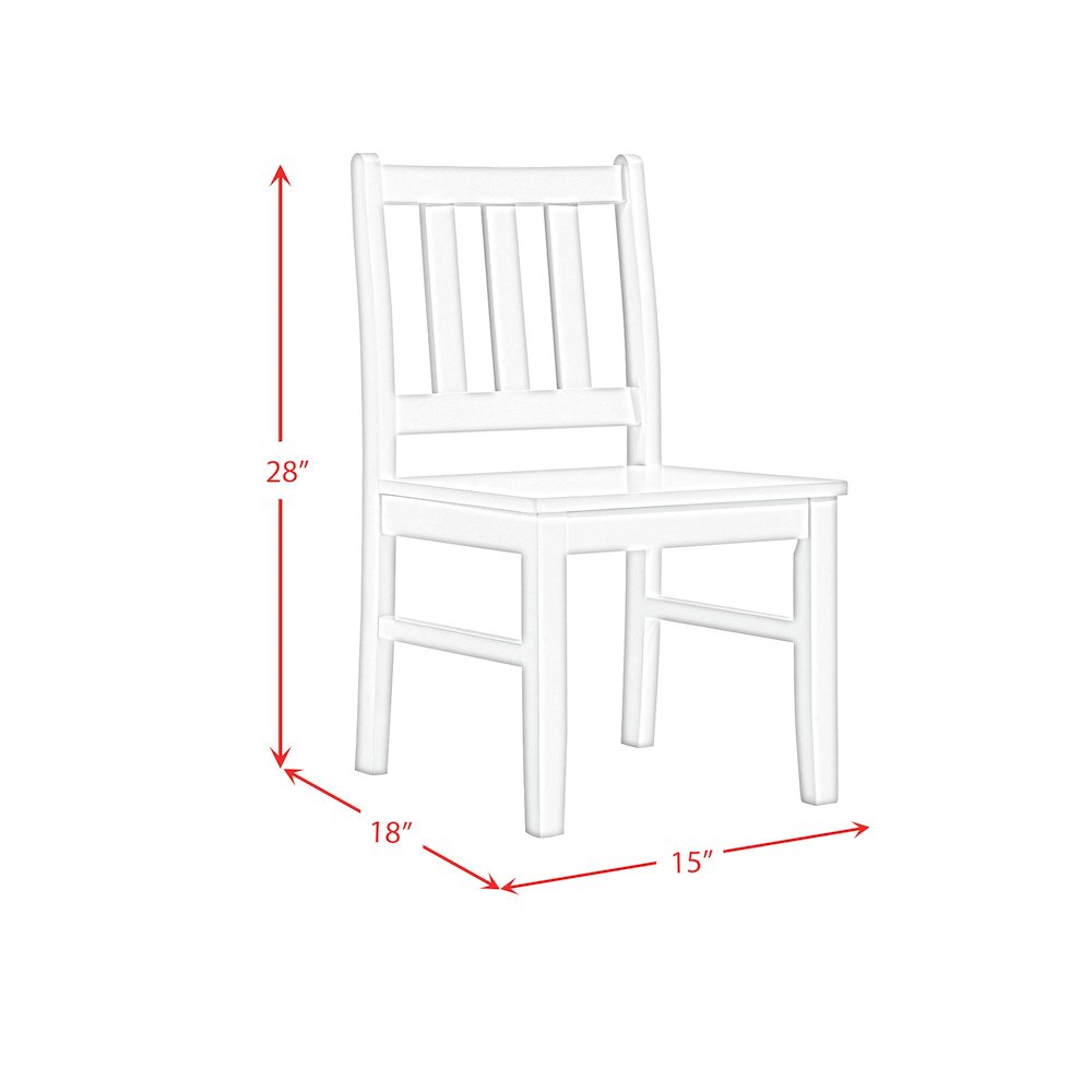 Daniel 5PC Dining Set with Table and 4 Chairs in White. Picture 11