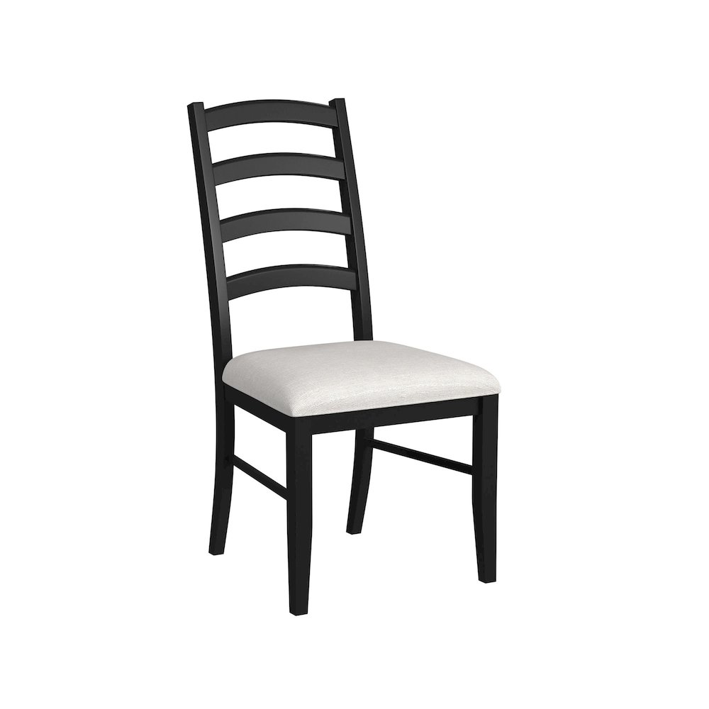 Lorraine 6PC Dining Set with Table, 4 Chairs, and Bench in Oak and Black. Picture 3