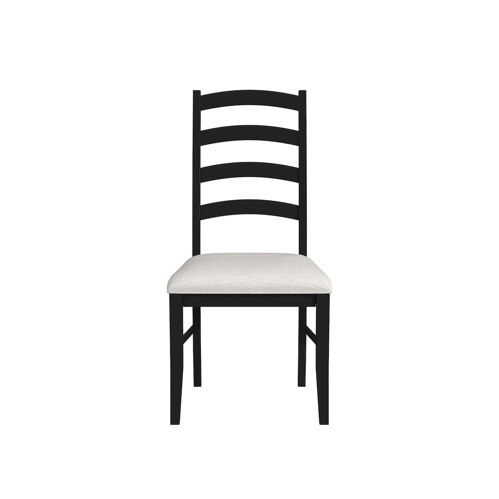 Lorraine 6PC Dining Set with Table, 4 Chairs, and Bench in Oak and Black. Picture 4