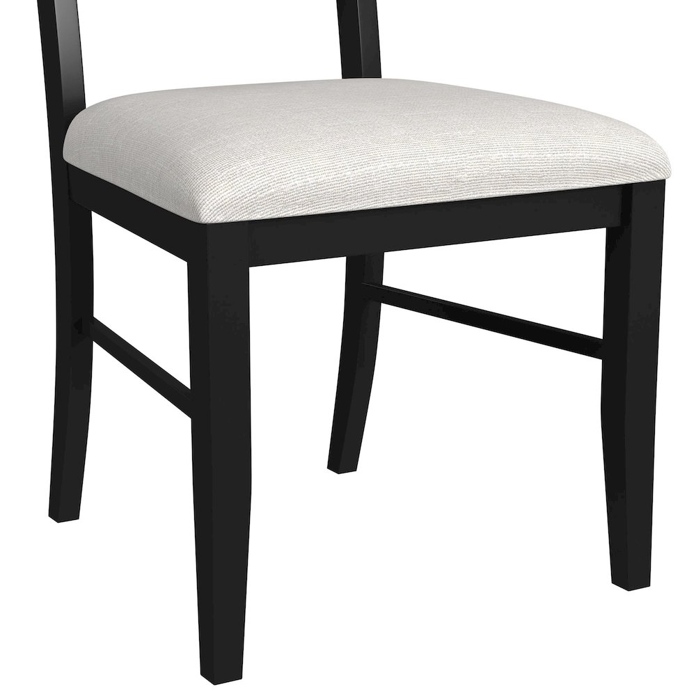 Lorraine 6PC Dining Set with Table, 4 Chairs, and Bench in Oak and Black. Picture 10