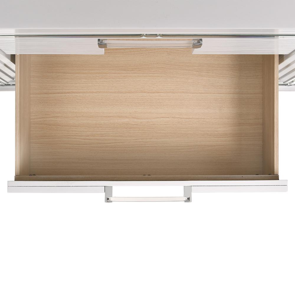 Charlotte 2-Drawer Nightstand w/ USB in White. Picture 6