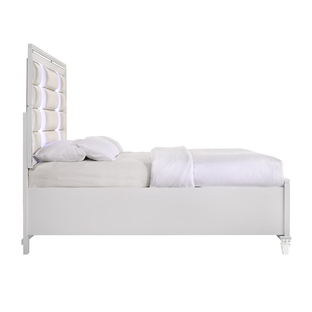 Charlotte 2-Drawer King Storage Bed in White. Picture 4