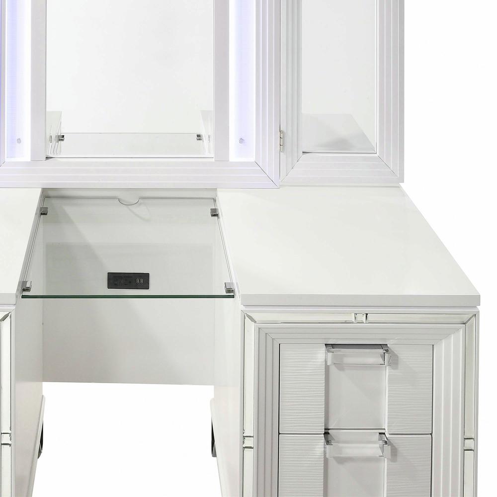 Picket House Furnishings Charlotte 3PC Vanity Set in White. Picture 7