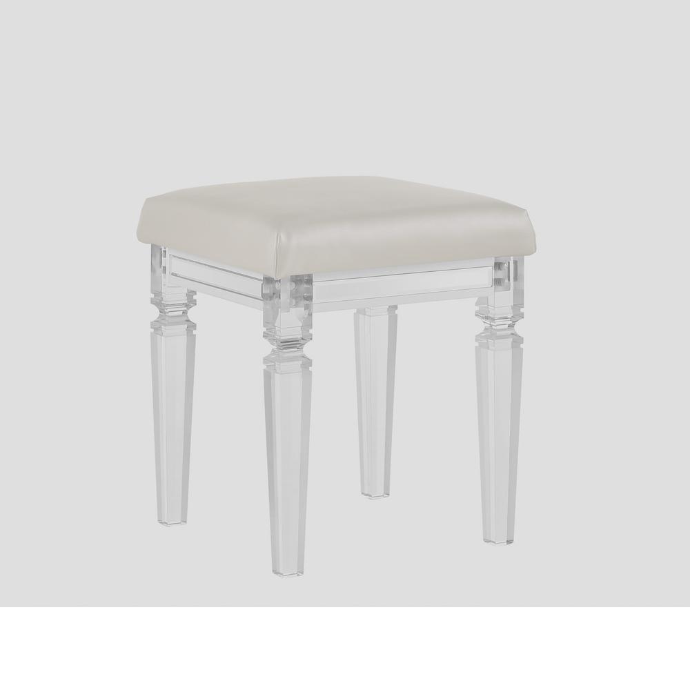 Charlotte Vanity Set with USB in White. Picture 6