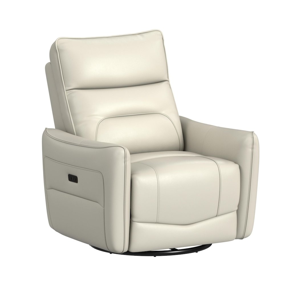 Rodger P1 Recliner with Glider and Swivel in Del Mar Cream. Picture 2
