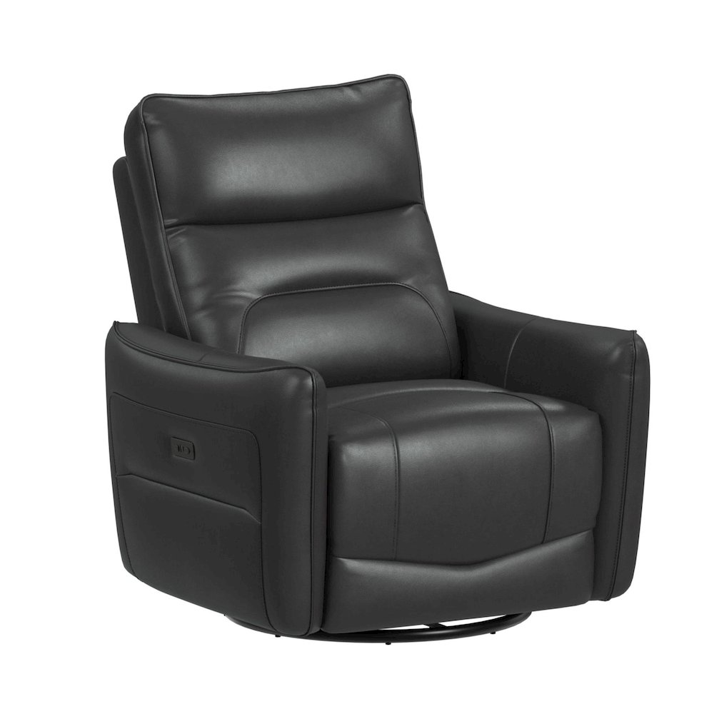 Rodger P1 Recliner with Glider and Swivel in Del Mar Grey. Picture 2