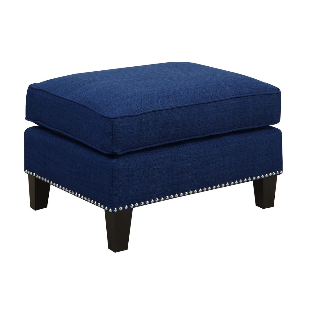 Emery Blue Ottoman. Picture 2