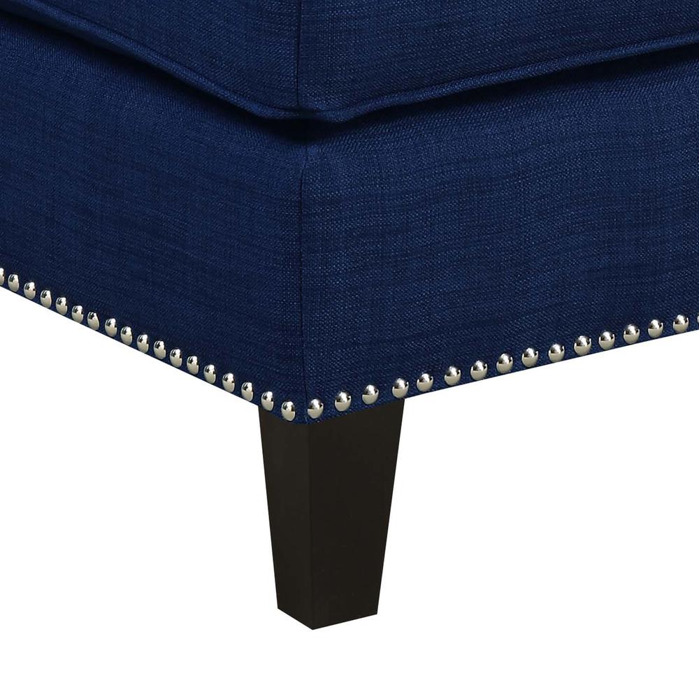 Emery Blue Ottoman. Picture 5