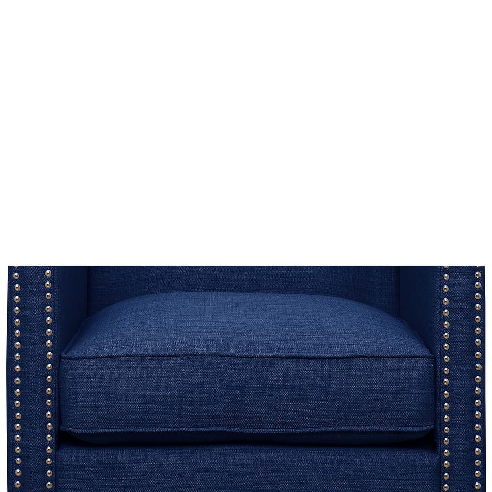 Emery Blue Chair & Ottoman. Picture 3