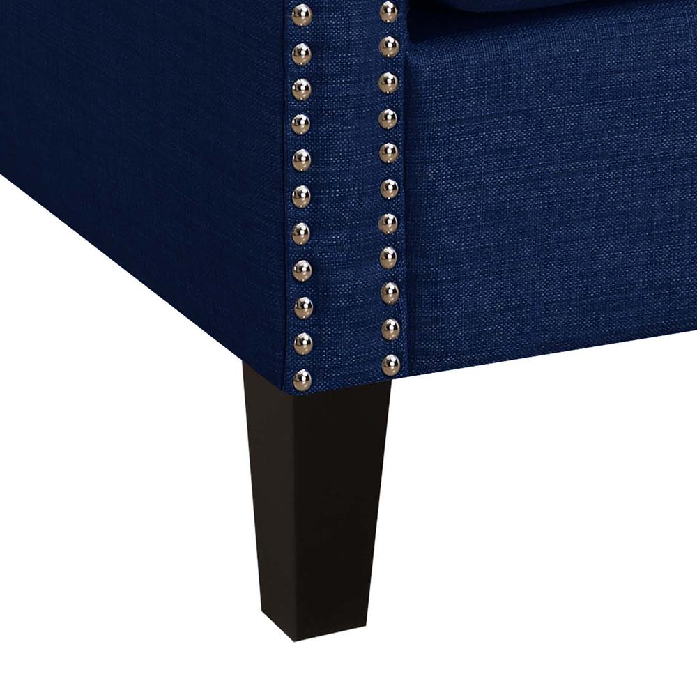 Emery Blue Chair & Ottoman. Picture 4