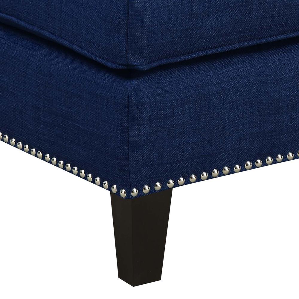 Emery Blue Chair & Ottoman. Picture 6